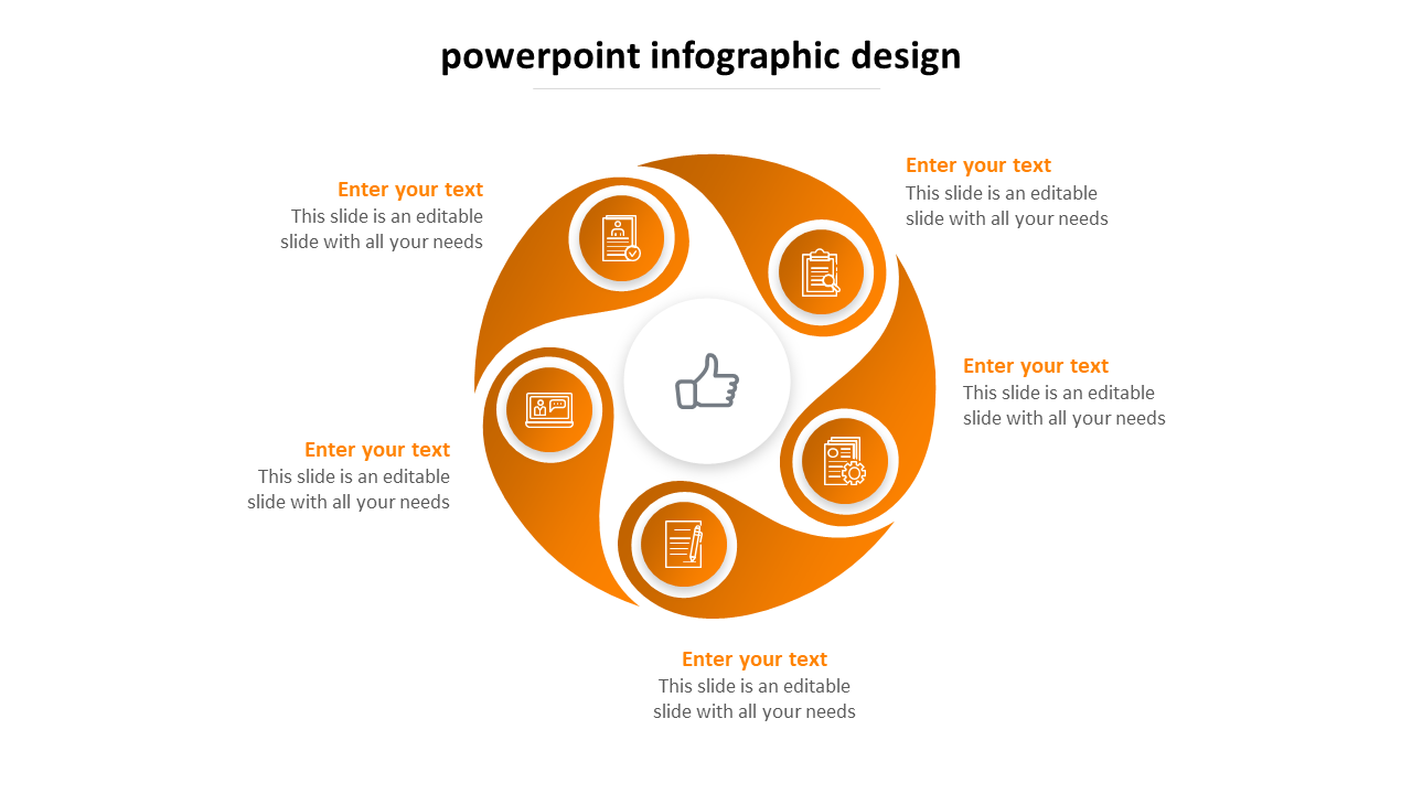 powerpoint infographic design-orange